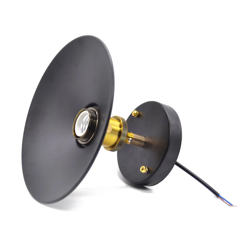 Винтажный потолочный светильник промышленный полузонт подвесной в стиле ретро с