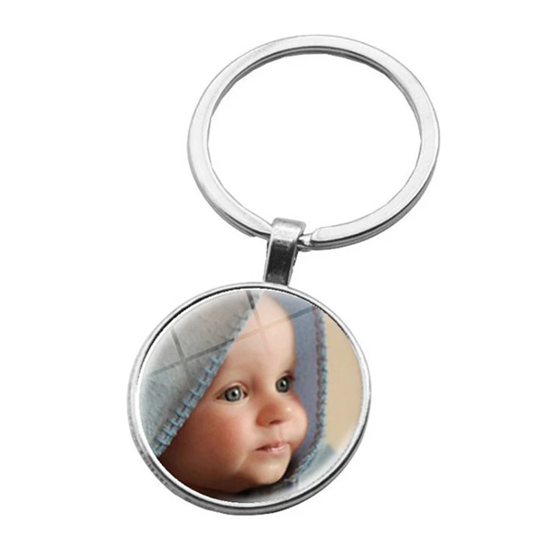 

Double-sided Crystal Keychain new Jewelry,Personality Photo Family Double sided Keychain Custom Photo Gift