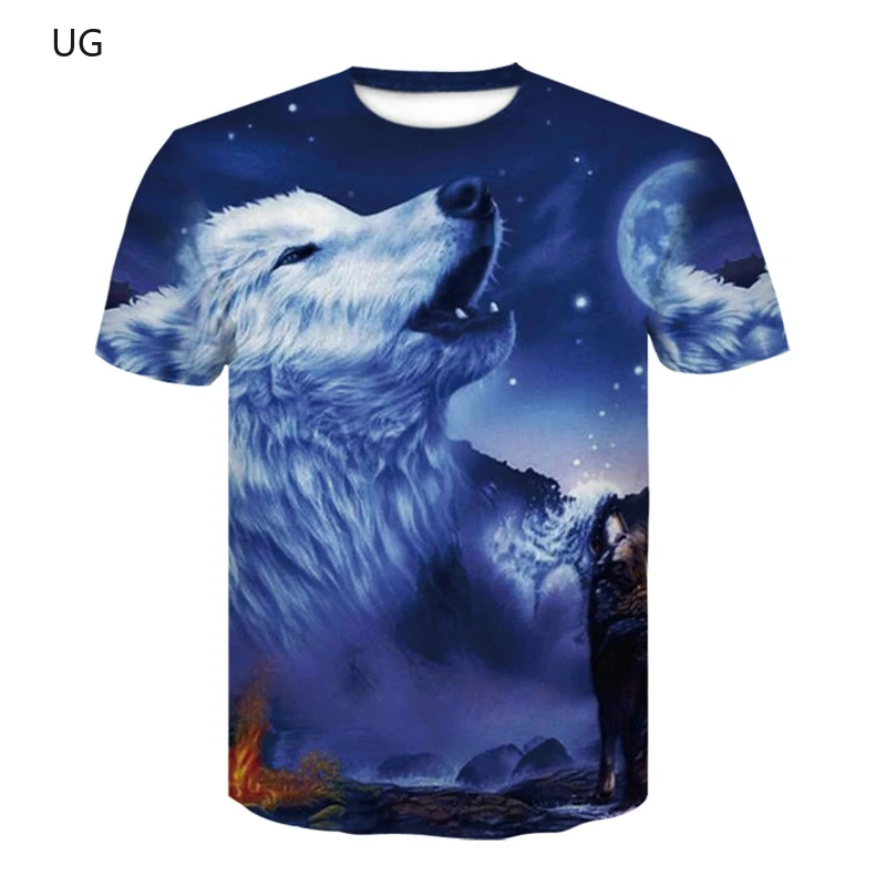 

UG 2021 Hottest Fashion Wolf T-shirt Male Anime T-shirt 3d Printing T-shirt Hip Hop T-shirt Cool Men New Summer