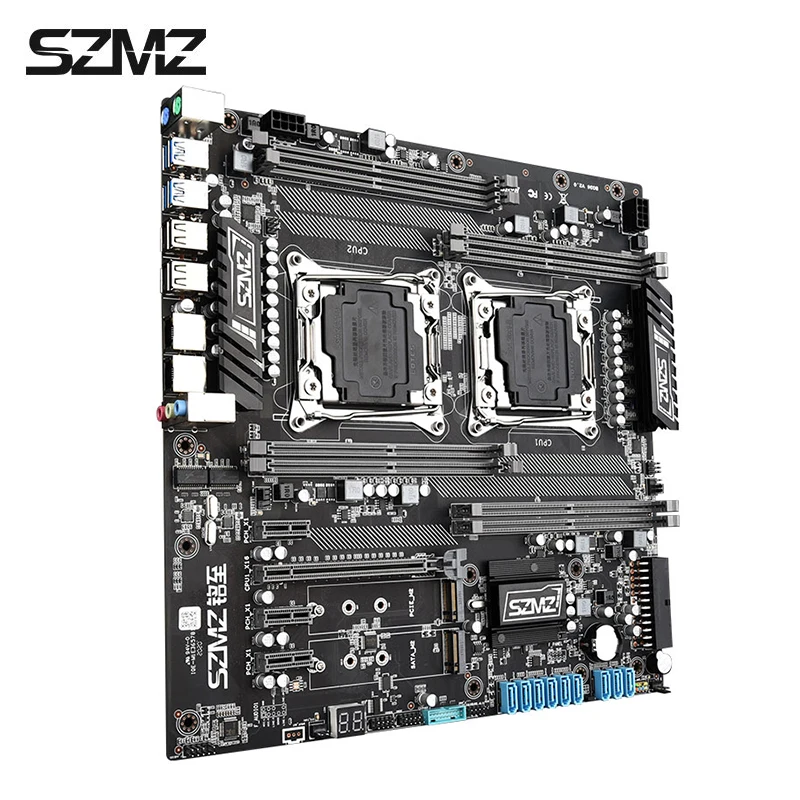 Günstig SZMZ X99 Dual CPU Sockel LGA 2011 V3 Motherboard Set Mit DUAL XEON E5 2678 V3 Prozessor 8*16gb DDR4 2400MHZ ECC REG Speicher Kit