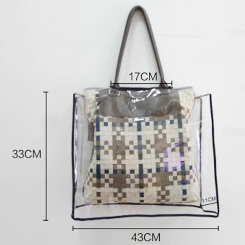 Pattern 1 Yuding прозрачная сумка дождевик модная защита от дождя сумки кошелек Водонепроницаемые Дождевики прозрачные EVA пылезащитные чехлы - Цвет: Pattern 1