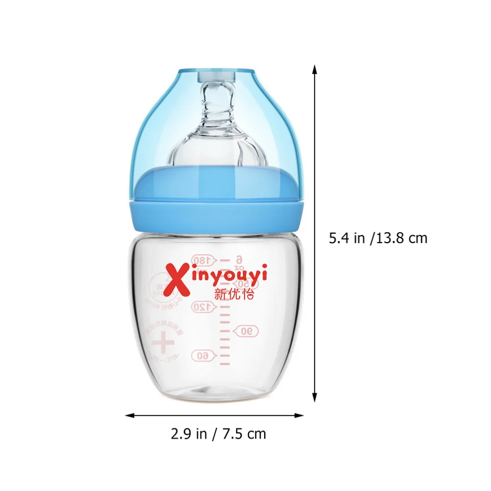 

Baby Breastfeeding Bottle Glass Breast Bottle Practical Baby Feeding Bottle