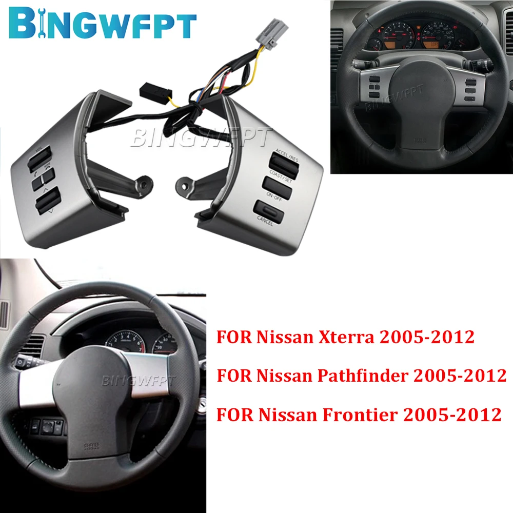 

Original Car Steering Wheel Controls Volume Cruise Switch Buttons 48430-ZL91C 48430-2Z511 For Nissan Frontier Xterra Pathfinder