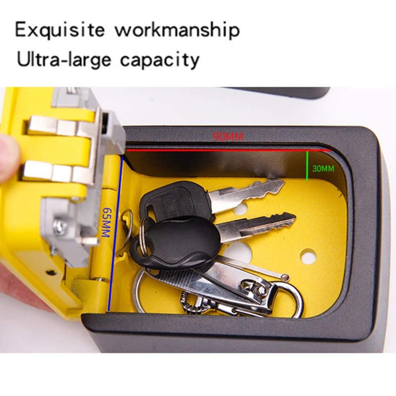 

Password Key Box Wall Mounted Security Anti-theft Outdoor Key Safe Lock Storage Box DF