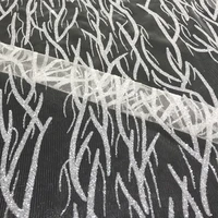 african french net tulle white sequin lace fabrics 5 yards bridal high quality wedding dress shiny sewing material for lady gown