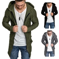 cardigan coat casual outwear long sleeve pure color mid length coat for daily wear men coat men jacket