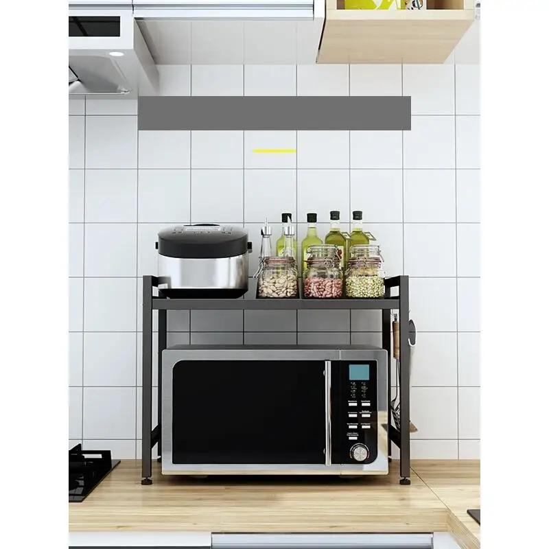 

Accessories De Dish Keuken Organizer Adjustable Microwave Shelf Organizador Cozinha Mutfak Cocina Kitchen Storage Rack Holder