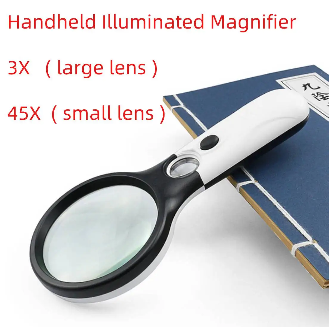 Портативный 3X 45X увеличительное Стекло Ручной Лупа для ювелирных изделий газета