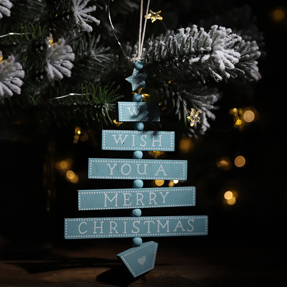 Рождественская елка цитаты Висячие деревянные рождественские подвесные