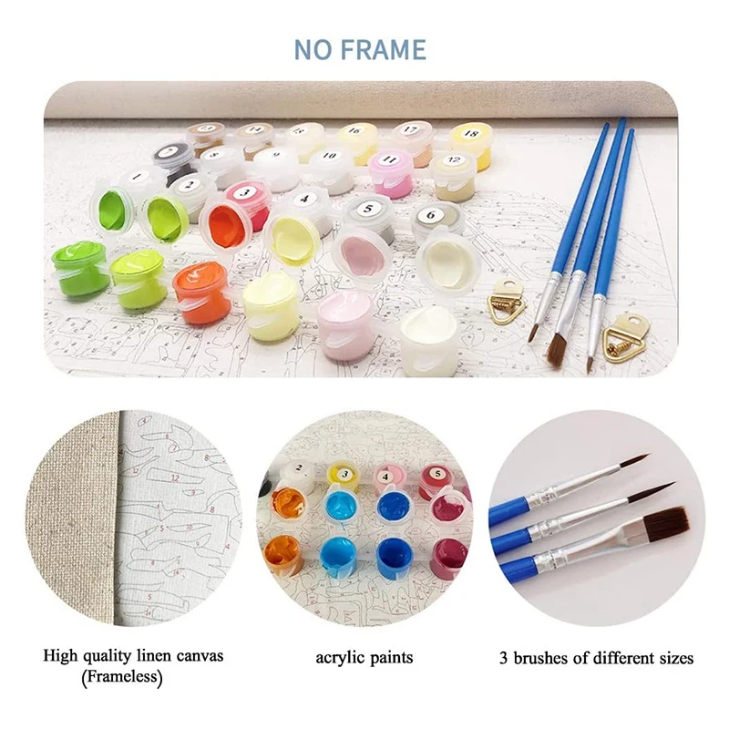 Набор для рисования по номерам на холсте взрослых 16 х20 дюймов набор акриловыми