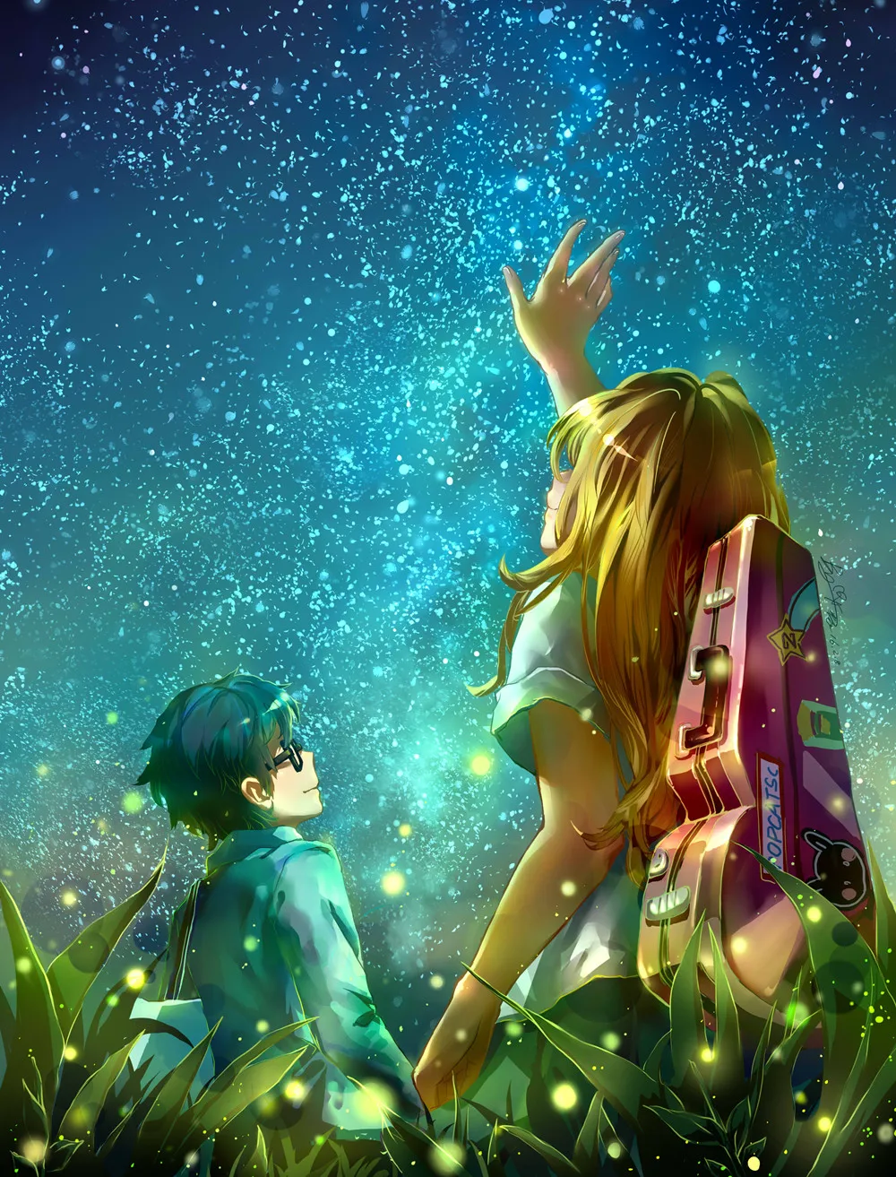 Алмазная 5D картина полноразмерная мультяшная японская аниме ваша ложь в апреле