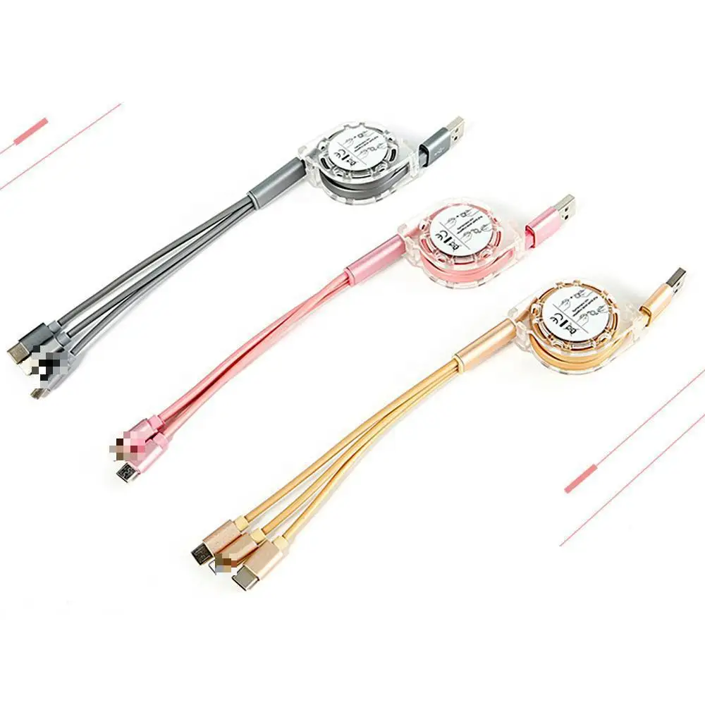 3In1 Выдвижной Micro USB Тип C мульти Зарядное устройство кабель для samsung Galaxy S10 S9 S8 плюс