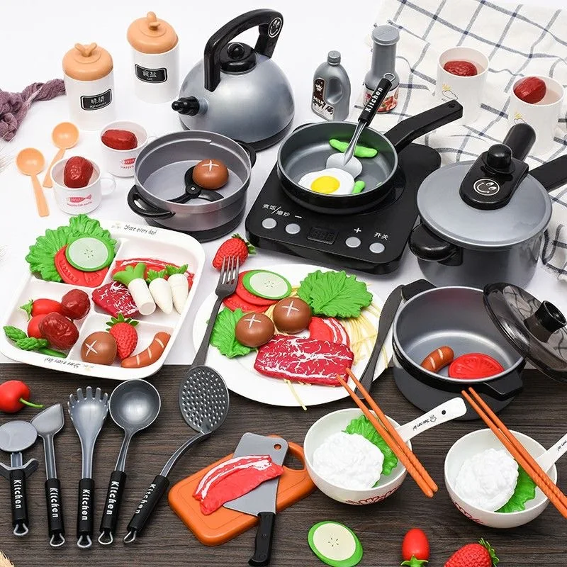 Кухонные игрушки для детей мини Игрушки приготовления пищи кухонные кастрюли