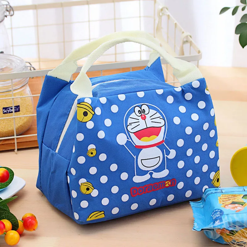 D Doraemon непромокаемый мешок для женщин дети мужчины охладитель ланч бокс сумка Холщовая Сумка-тоут Термосумка для еды пакет портативный - Цвет: D
