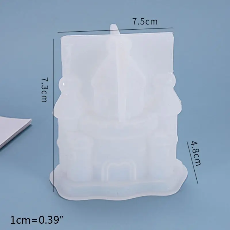

Resin Crystal Epoxy Mold Three-dimensional Castle House Fantasy Decoration Casting Silicone Mould DIY Crafts Ornaments Making To