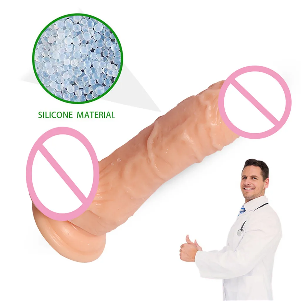 Мягкий реалистичный фаллоимитатор гибкий Пенис с сильной присоской секс игрушка