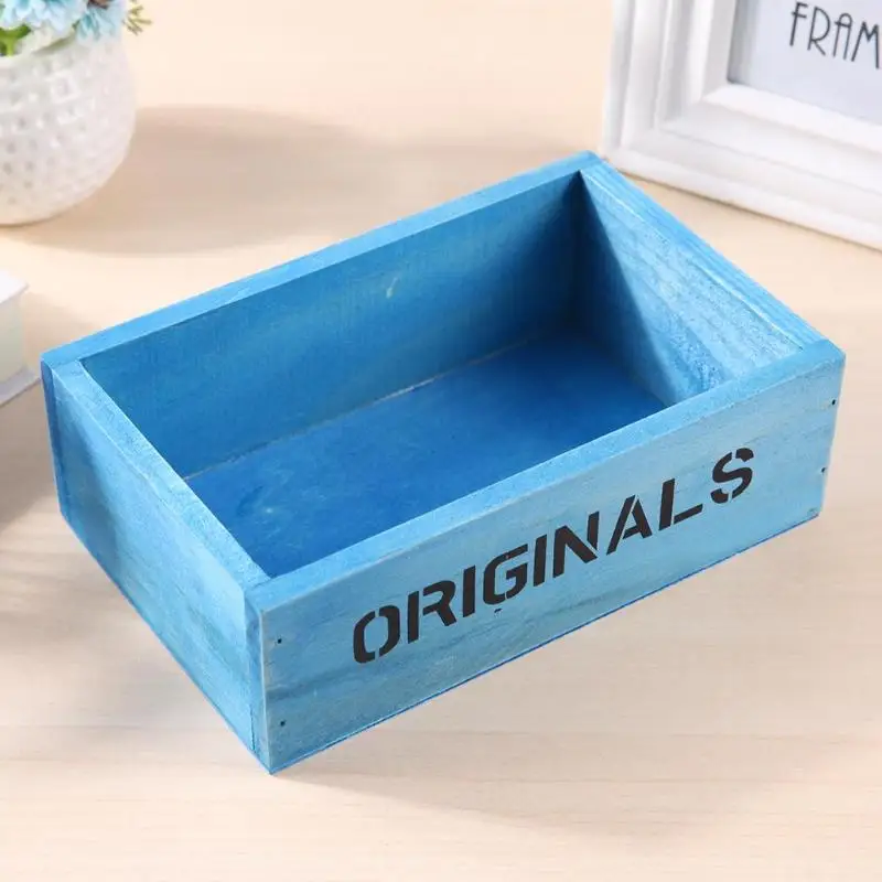 Винтажный деревянный ящик садовый Настольный цветочный горшок безделушка