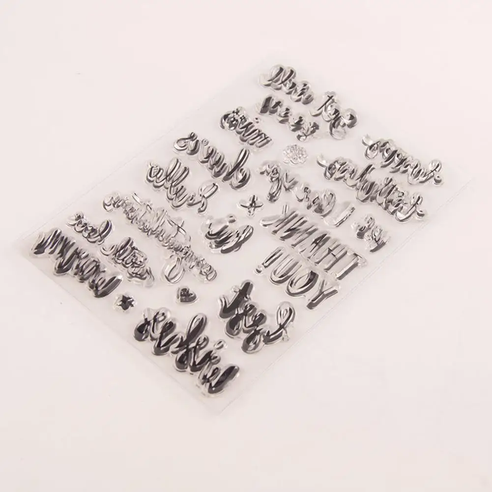 

Common Words Series Pattern Silicone Stamper for DIY Scrapbooking Photo Album Decor