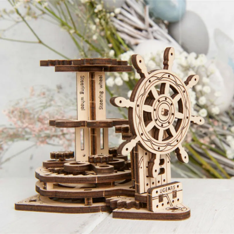 Деревянный вращающийся держатель для ручки 3D пазл Обучающие игрушки набор