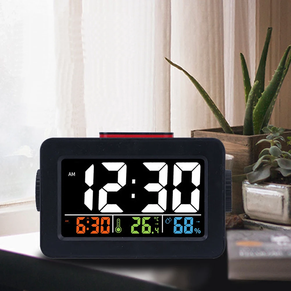 Гигрометр Влажность Температура настольные часы телефон зарядное устройство