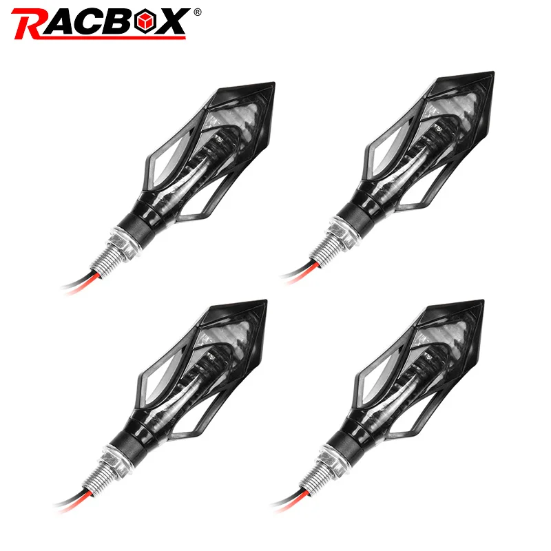 4 шт. Универсальный мотоцикл светодиодный измельчитель мигалка красный