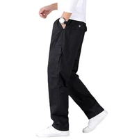 autumn and winter mens overalls multi pocket casual pants medium waist loose mens pants streetwear men cargo pants