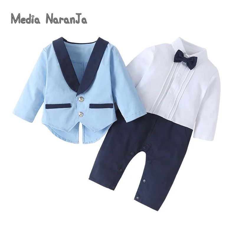 Костюм Джентльмена с длинными рукавами для мальчиков весна-осень смокинг