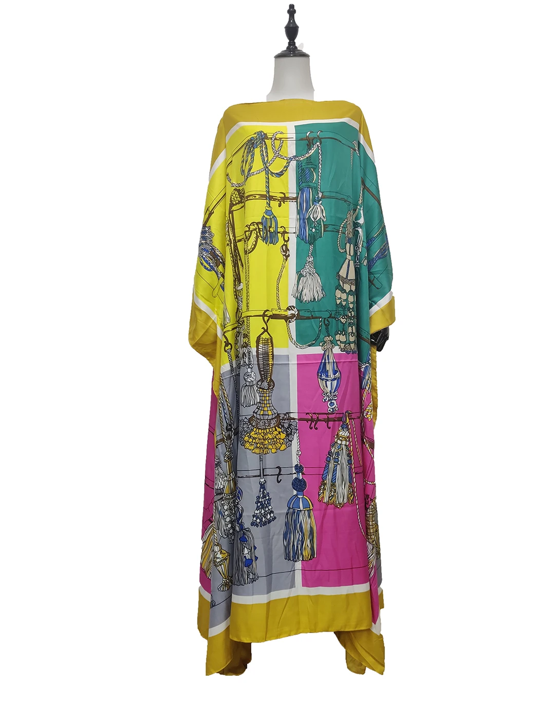 2020 европейская одежда fashion Leopard printed Kuwait Bohemian Summer silk kaftan dress мусульманская мода Abaya femme Robe