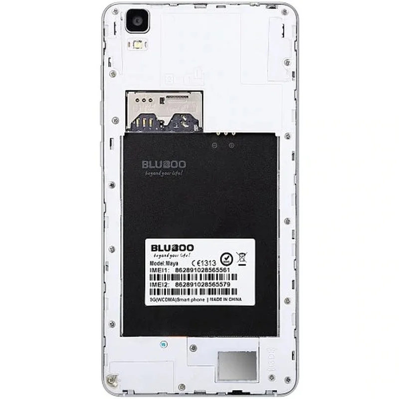 Смартфон Bluboo Maya 3g экран 5 дюйма HD 3000 мАч WCDMA MTK6580 четырехъядерный Android 6 0 2 Гб + 16 ГБ