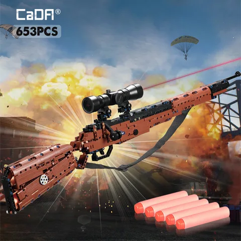 SWAT Militar WW2 Arma 98k Desert Eagle Modelos de submachines Bloco de construção compatível com brinquedos de pistolas de pistola brinquedos