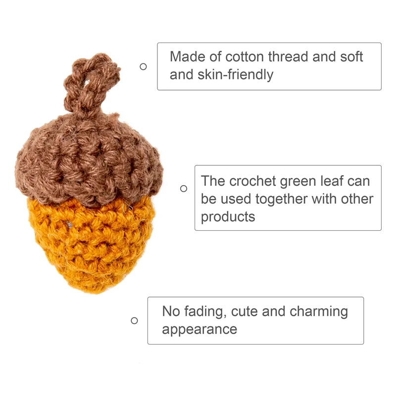 10pc Wooden Crochet Beads Leaves Chewable Beads DIY Wooden Teething Knitting Beads Jewelry Crib Sensory Toy Baby Teether