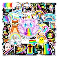 103050pcs cool colorful rainbow graffiti stickers aesthetic laptop phone skateboard waterproof diy decal sticker packs kid toy