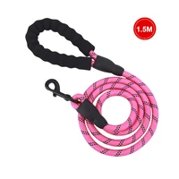 strong dog leashes reflective durable dog leads rope with soft padded handle dog walking training leash 0 5m 1 5m