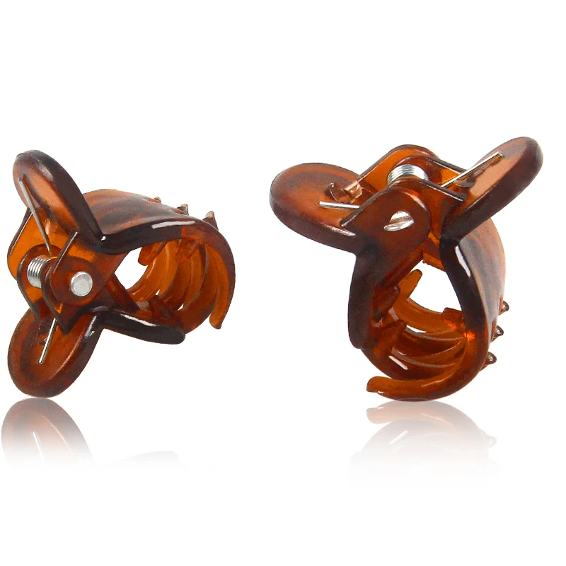 Новинка заколка-краб для волос девочек детская черная прозрачная коричневая