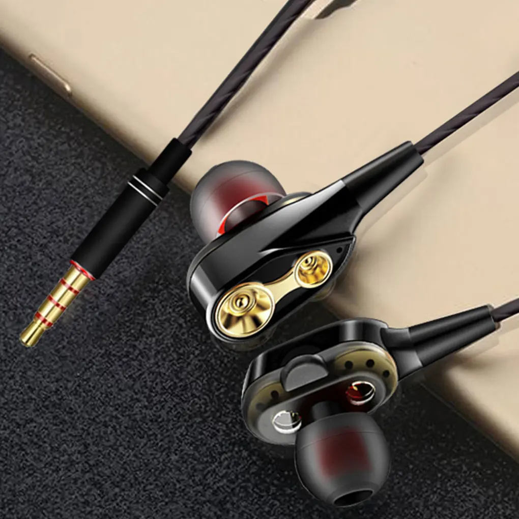 Горячая Распродажа 1 пара проводные наушники с высоким басом двойной привод