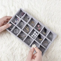 for jewellery organizer velvet bracelet necklace ring storage box jewelry storage tray display case jewel holder stand