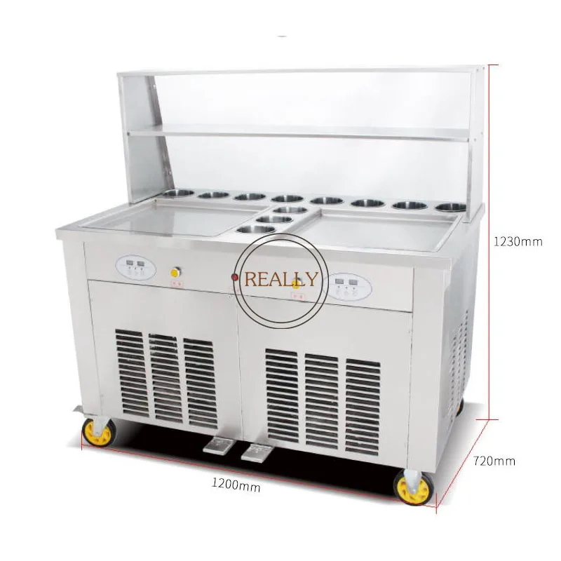 

Fry Ice Cream Roll Machine Customized Double Pan Fried Ice Cream Machine For Sale Made in China