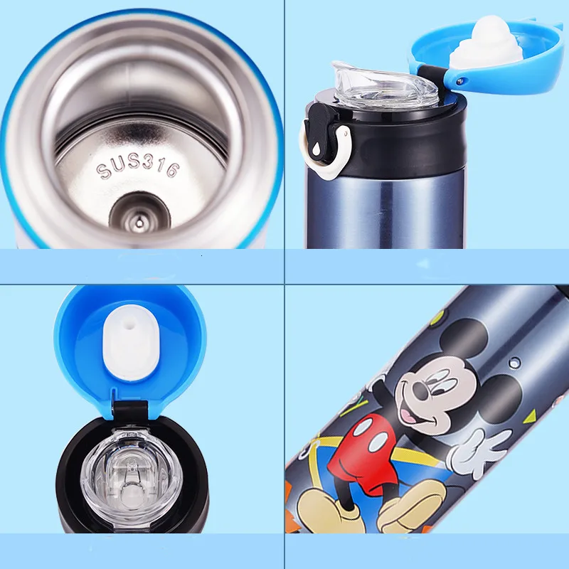 500 мл Дисней Микки Минни чашка Принцесса 316 нержавеющая сталь бутылка для воды