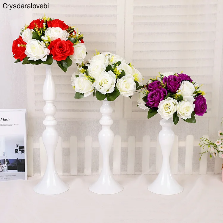 2pcs Metal Candle Holders Flowers Vase Candlestick Centerpieces Road Lead Candelabra Wedding porps Christmas decora | Дом и сад