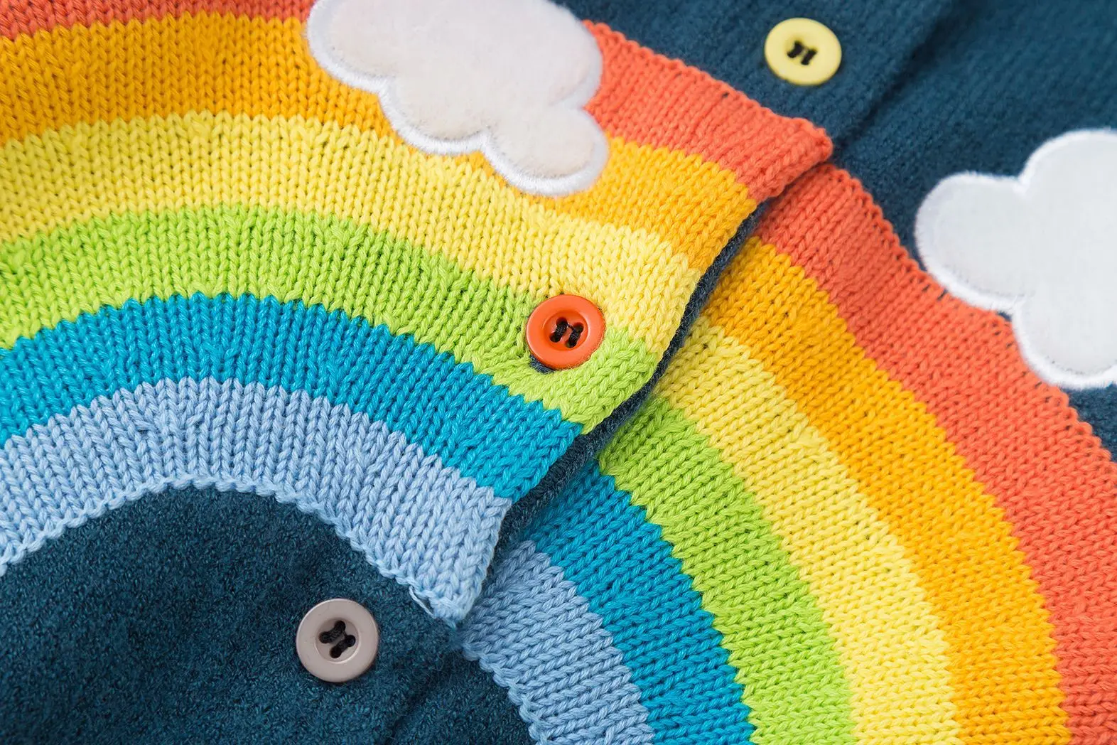 Осенние детские свитера с радужным принтом Свитера для маленьких мальчиков