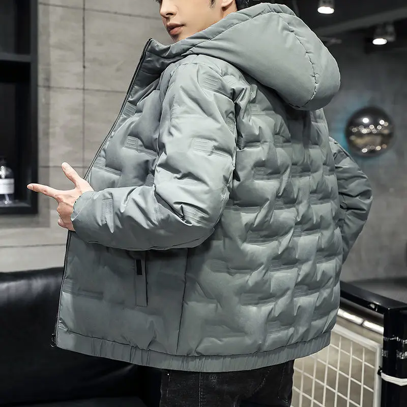 

2020 Winter Down Jacket Men Coat Men's Short Thick New Hooded Jacket Trend White Duck Down Jacket