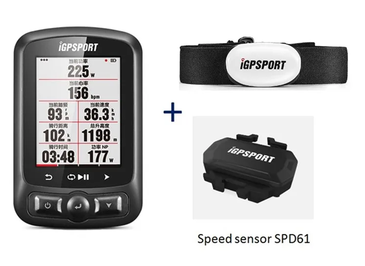 I gps порт iGS618 gps Велосипедный компьютер Спидометр IPX7 с аксессуарами - Цвет: Set J
