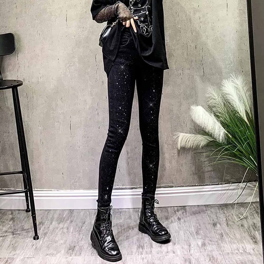 Новинка осени 2021 хлопковые стройнящие брюки-карандаш модные женские джинсы в