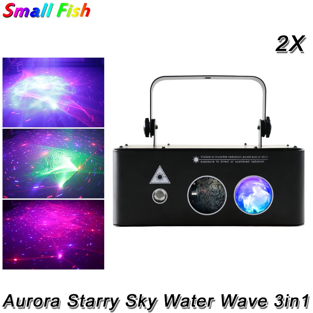 

Лазерный прожектор Aurora Starry Sky, 2 шт./Лот, 3 в 1