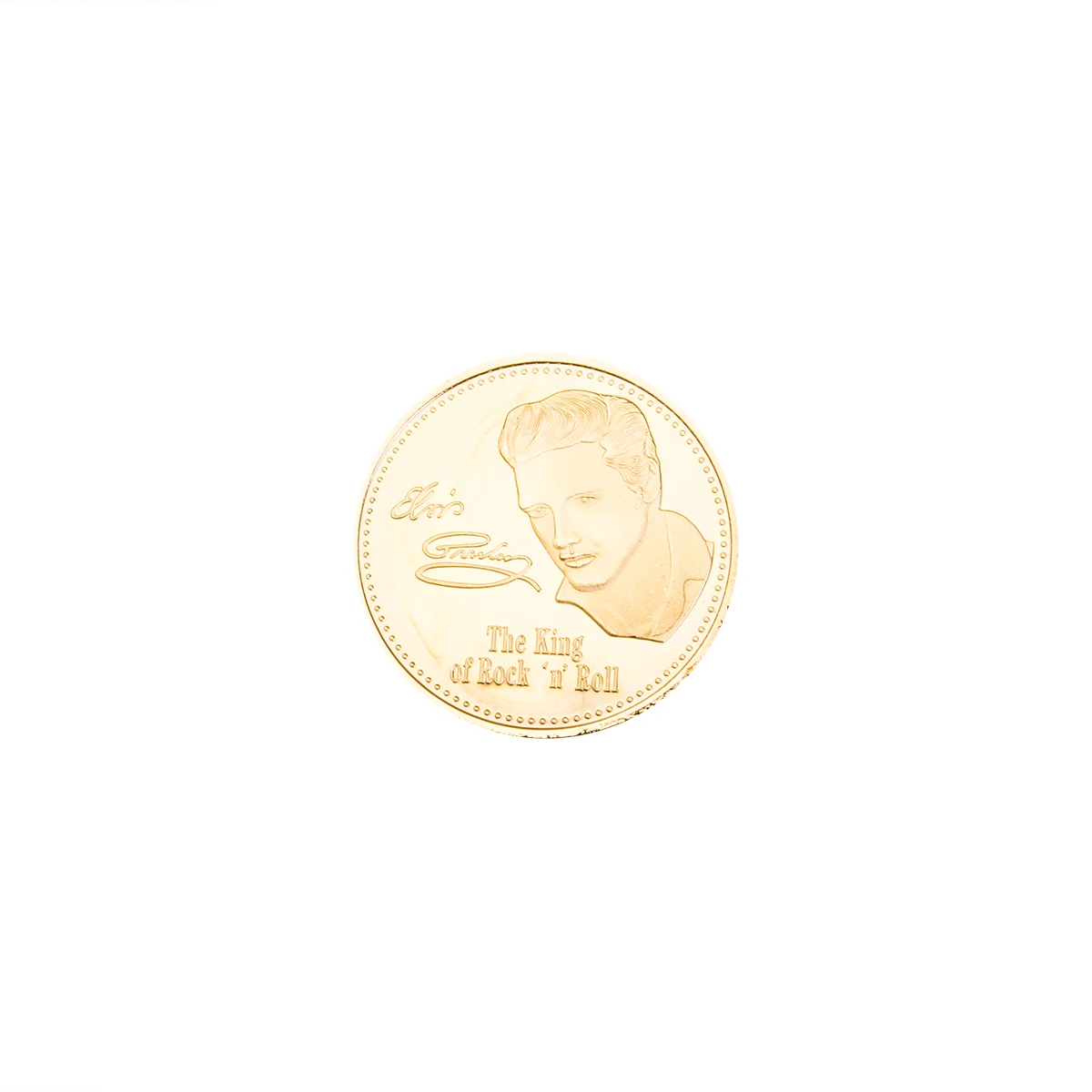Элвис цвет серебристый Золотой памятная CoinElvis Presley 1935 1977 из серии игр The King of N рок н