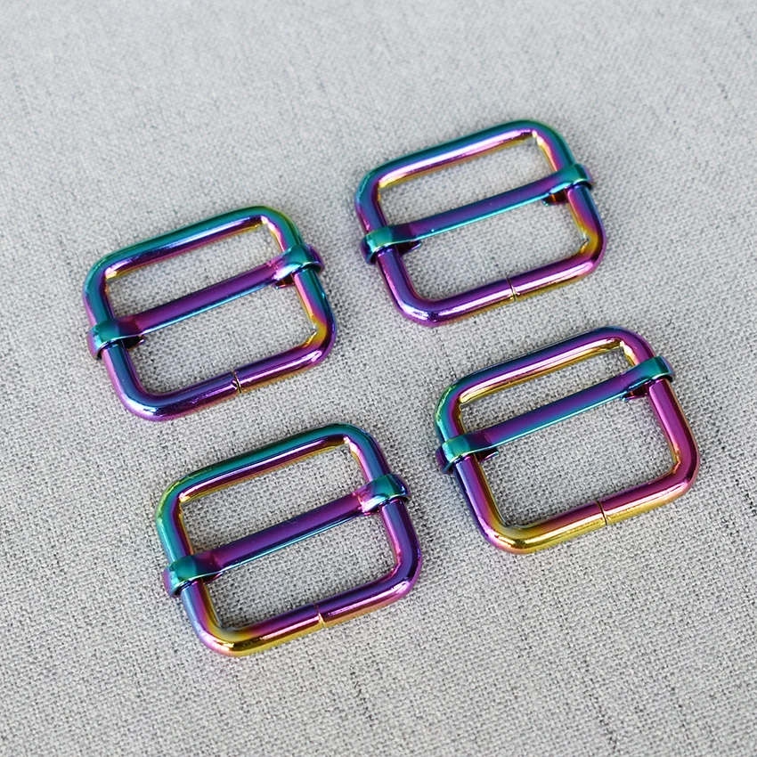 

20 Pcs/Lot 25mm 1'' Colourful Webbing Metal Adjuster Slider Bag Handbag Pet Dog Collar Sewing Accessories Purse Straps Belt