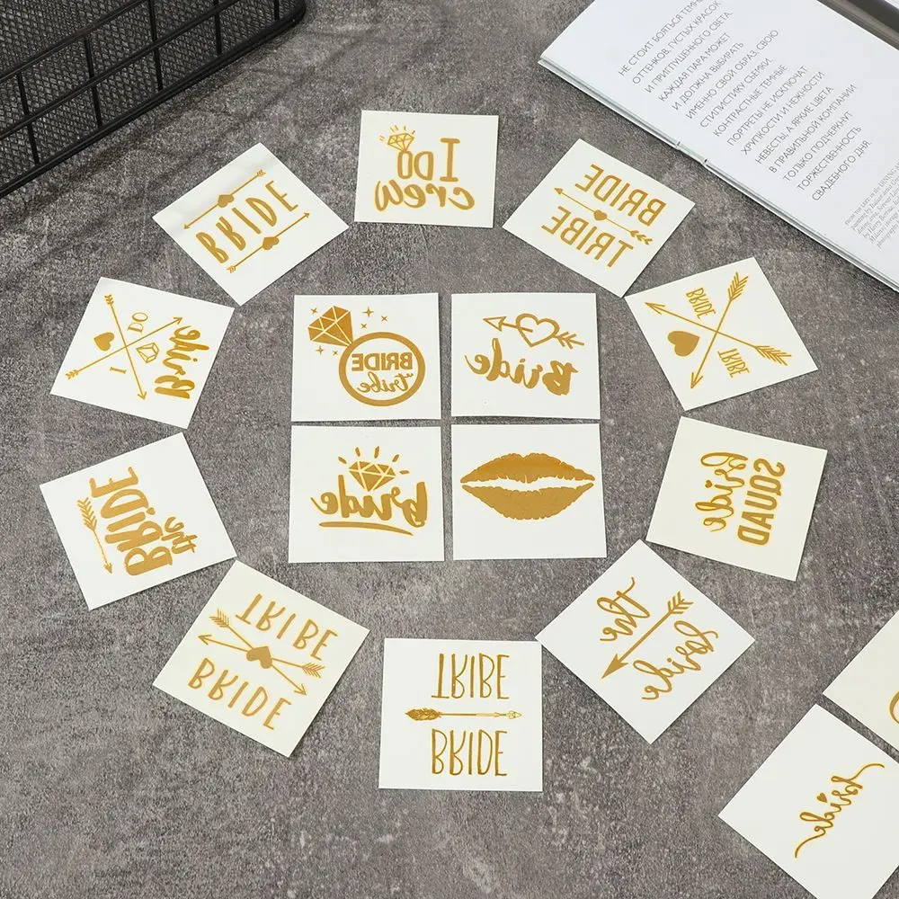 Тату-наклейка невесты для свадьбы украшение вечеринки временная татуировка