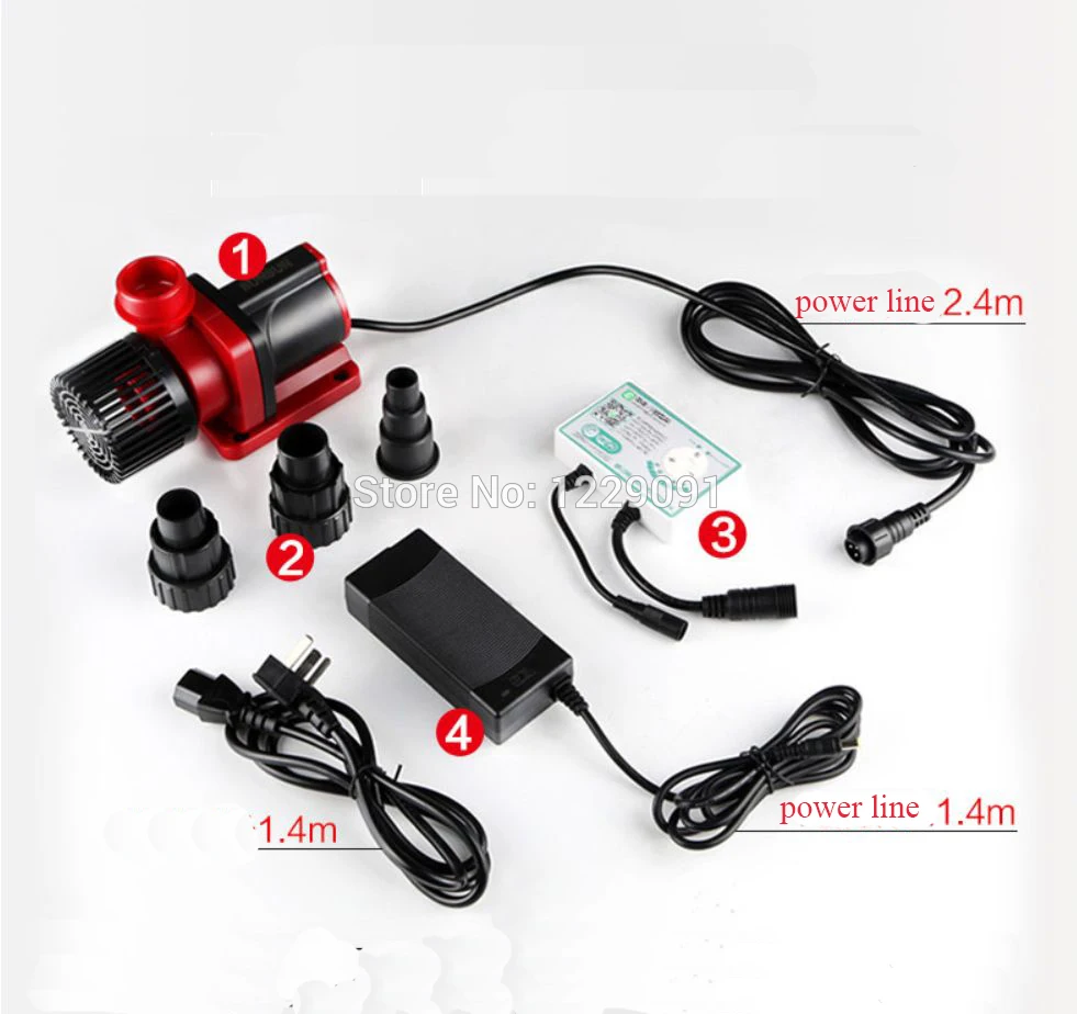 10000L/h 24v mute Aquarium Water Pump Submersible fish tank pump high lift flow adjustable variable frequency Dc |
