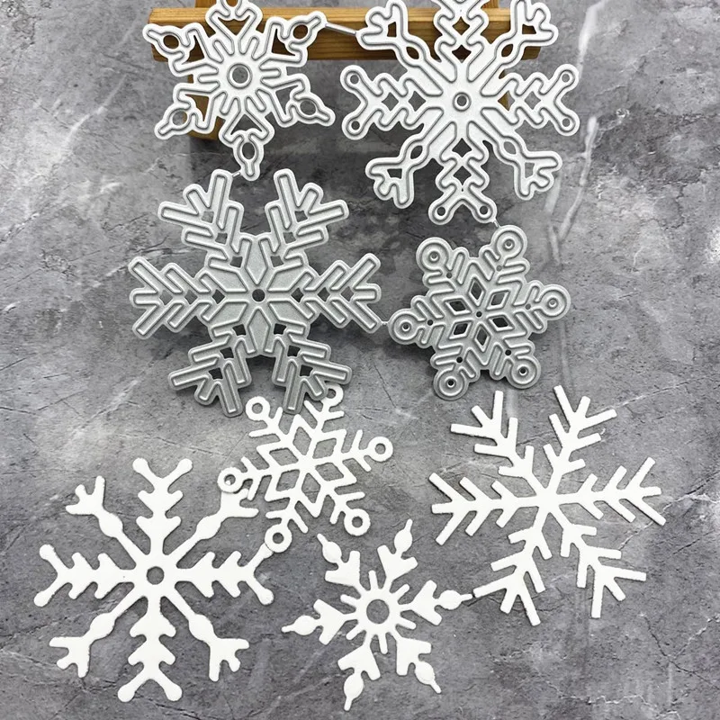 

4 pcs Snowflakes DIY Scrapbooking Paper Card Postcard Handmade Craft Stencil Album Decoration Embossing Metal Cutting Knife Mold