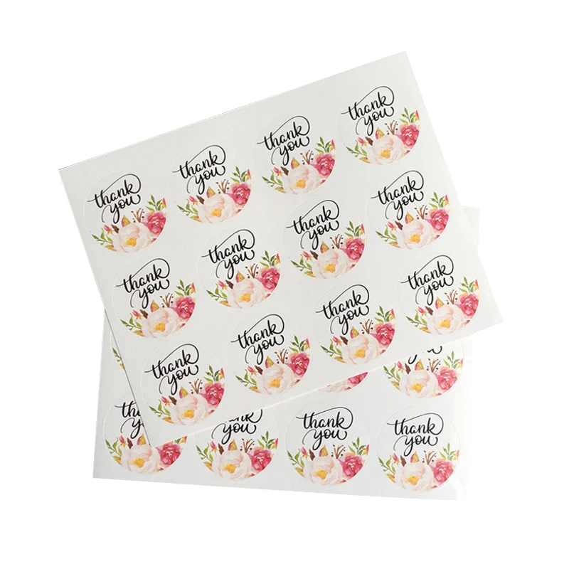 

120 шт./упак. круглый, спасибо, забавные DIY Подарочные бирки, крафт-печать, наклейка для украшения выпечки, клей